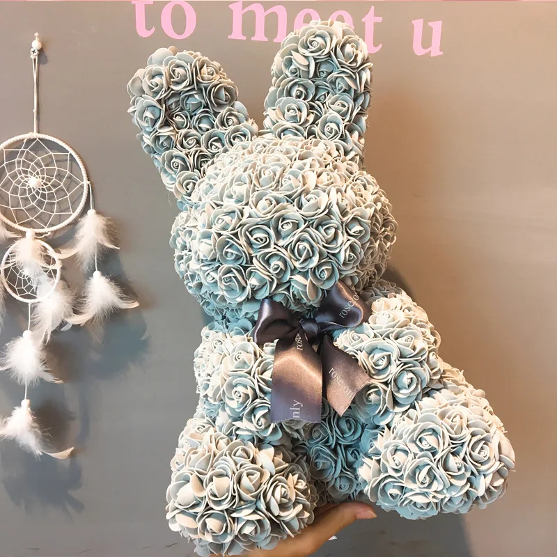 JAROWN Simulation 3.5cm PE Rose Foam Flower Head DIY Bear Accessories Wedding Candy Gift Box Garland Decoration Fake Flowers (20)