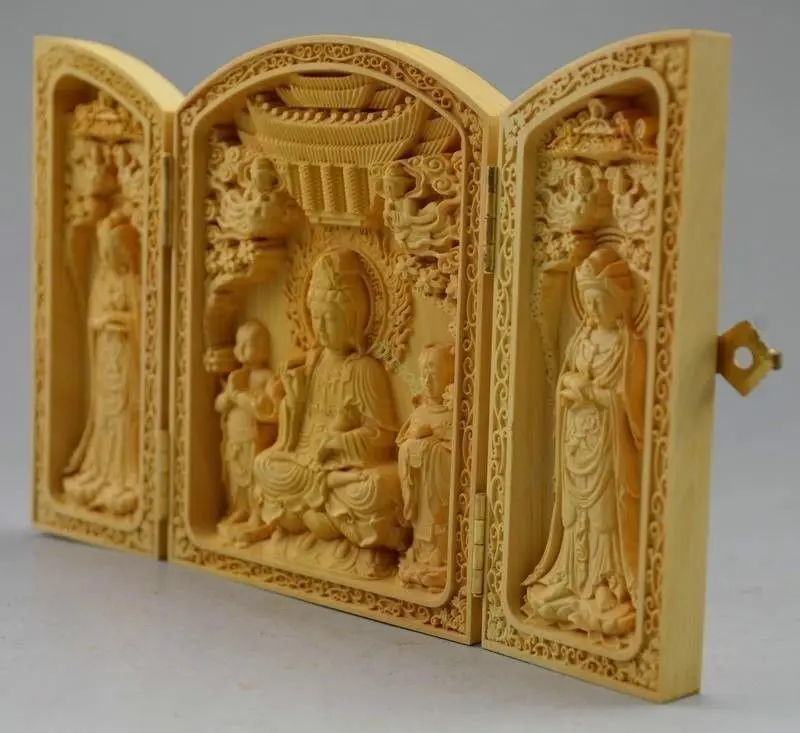 Home Decor Chinese Decorated 100% Boxwood Seiko Carved ...