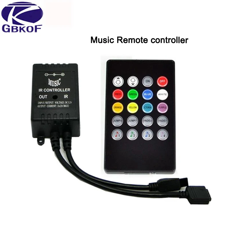 Milight music wifi led rgb контроллер 24key/44key ИК-пульт и 2,4G 72W Беспроводная RF Сенсорная панель диммер для 3528 5050 rgb светодиодная лента