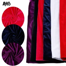Ahb 45*150cm tecido de veludo pano lindo tecido de seda para vestido de veludo roupas luxo macio roxo veludo casa têxtil cortina