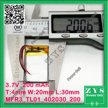 

402030 3.7V 200mah Lithium polymer Battery with Protection Board size: 4x20x30mm 042030 3.7 v 200 mah