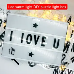 Светодиодный световой короб с буквами A4 Кино свет коробка набор «сделай сам» для вечеринок, украшения для дома 2019 Лидер продаж