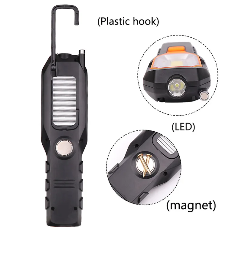 ZK20 дропшиппинг COB 4000лм светодиодный рабочий USB Перезаряжаемый гибкий магнитный инспекционный светильник вспышка светильник Аварийный Рабочий светильник