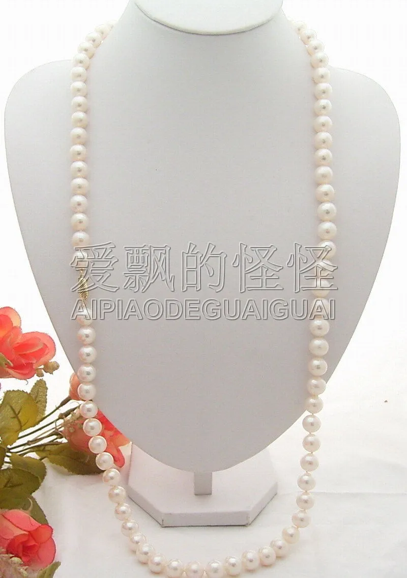 

34'' 11mm AA White Pearl Necklace
