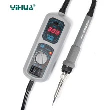 Паяльник с регулируемой температурой YIHUA 908D паяльник станция для пайки электронных компонентов