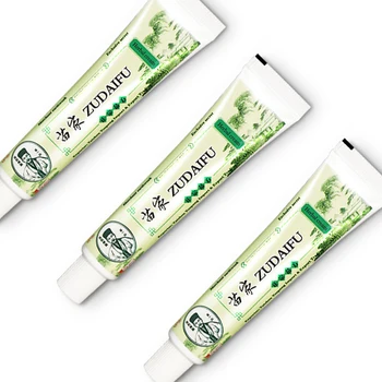 5PCS ZUDAIFU Psoriasis Cream Dermatitis Eczema Hand Foot and ringworm Pruritus Ointment 15G NO BOX 3