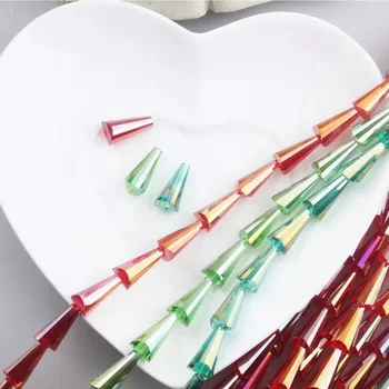 

10Pcs/set Irregular Cylinder Austria Faceted Crystal Glass Beads Loose Spacer Garment Beads Rhinestones For Clothing Accessories