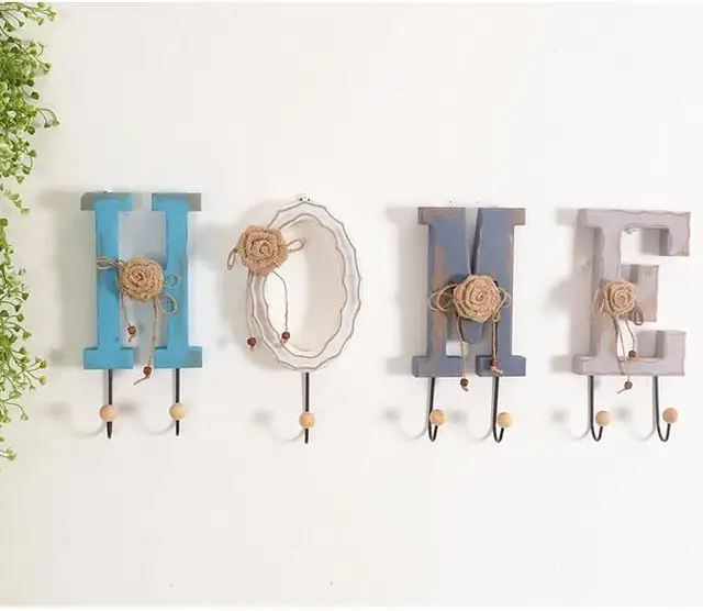 Modern Home Decoration American Style Creative Wall Hooks Letters ... Modern Home Decoration American Style Creative Wall Hooks Letters ...