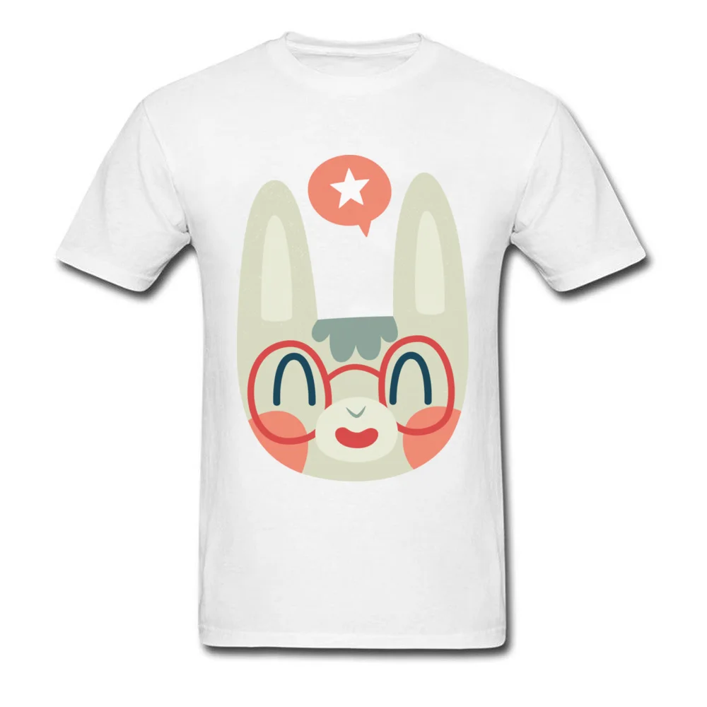 Cute Green Bunny Wearing Glasses_white