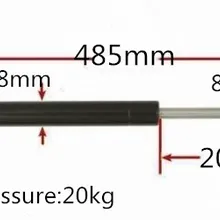 2 шт. 485 мм Отверстие центр мебельная Пневматическая Пружина 200 мм ход 20 кг сила шаровая газовая распорка ударная пружина 200 мм x 485 мм Газовый амортизатор