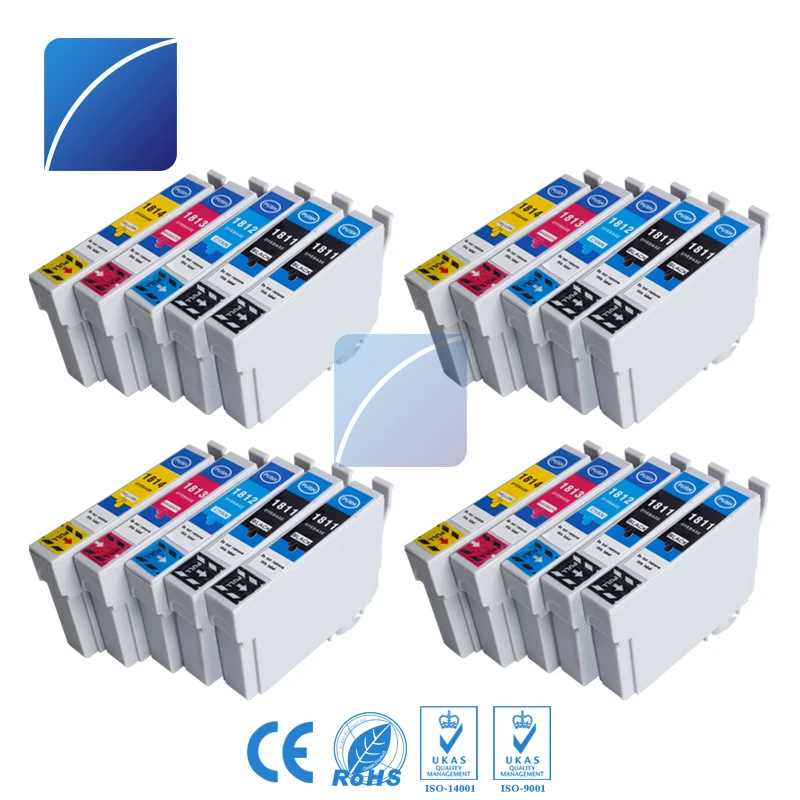 

20 pcs T1811 Ink Cartridge Compatible For Epson Expression Home XP XP-30/102/202/205/302/305/402 printer