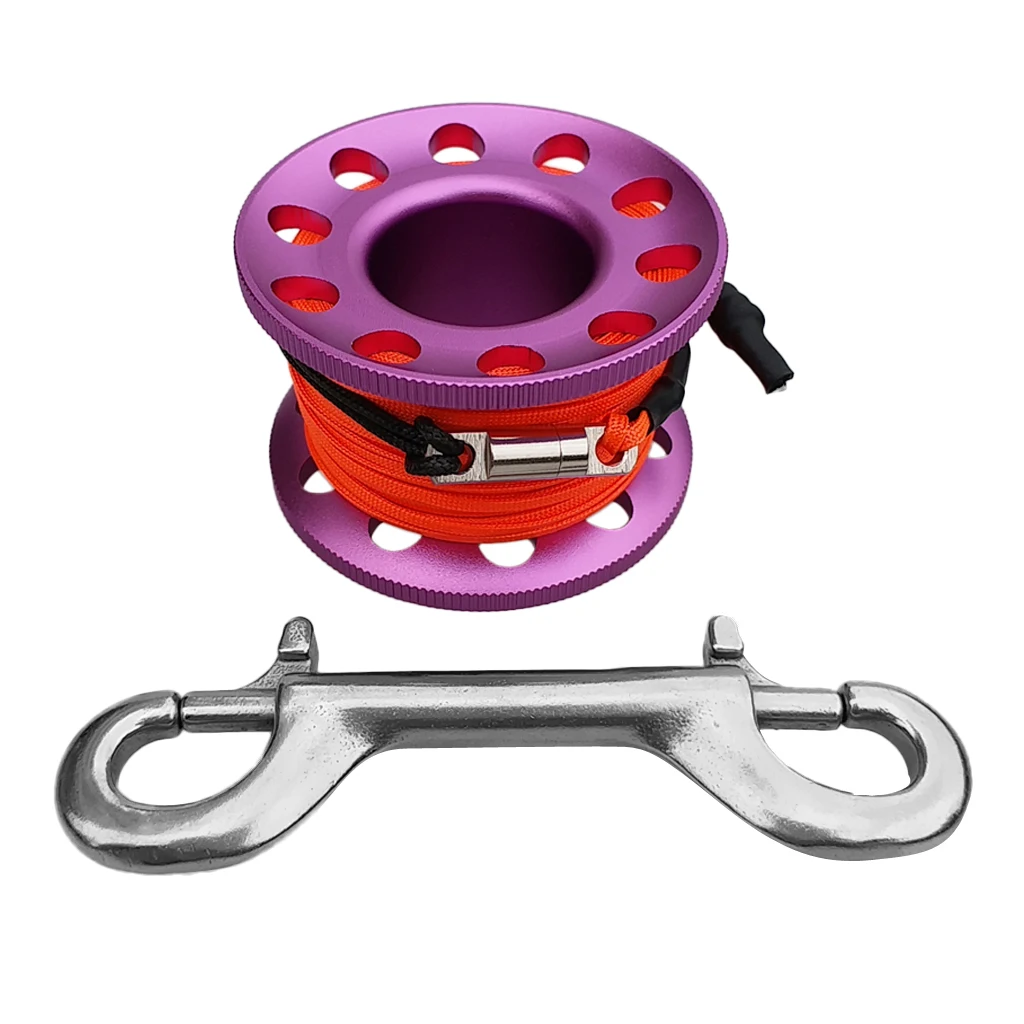 Scuba Diving SMB Surface Marker Buoy Signal Tube with Dive Reel Spool Safety Gear Equipment - Various Colors