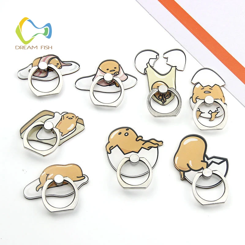 

Popular Finger Ring Holder Buckle Universal Metal 360 Degree Rotating Acrylic Phone Grip Cartoon Egg Lazy for Huawei Y7 2018