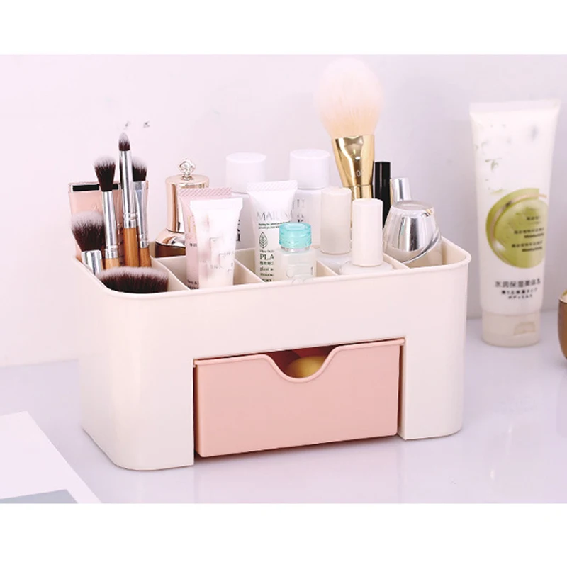 ONNPNNQ Plastic Cosmetic Storage Box Multifunction Desktop Drawer Makeup Organizers Basket Safe Small Home Storage Containers4