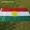 Free Shipping  Kurdish flag 90*150cm Kurdistan Flag Kurdish Polyester Hanging Flag and Bannes 2 Sides Printed Home flag ► Photo 1/3