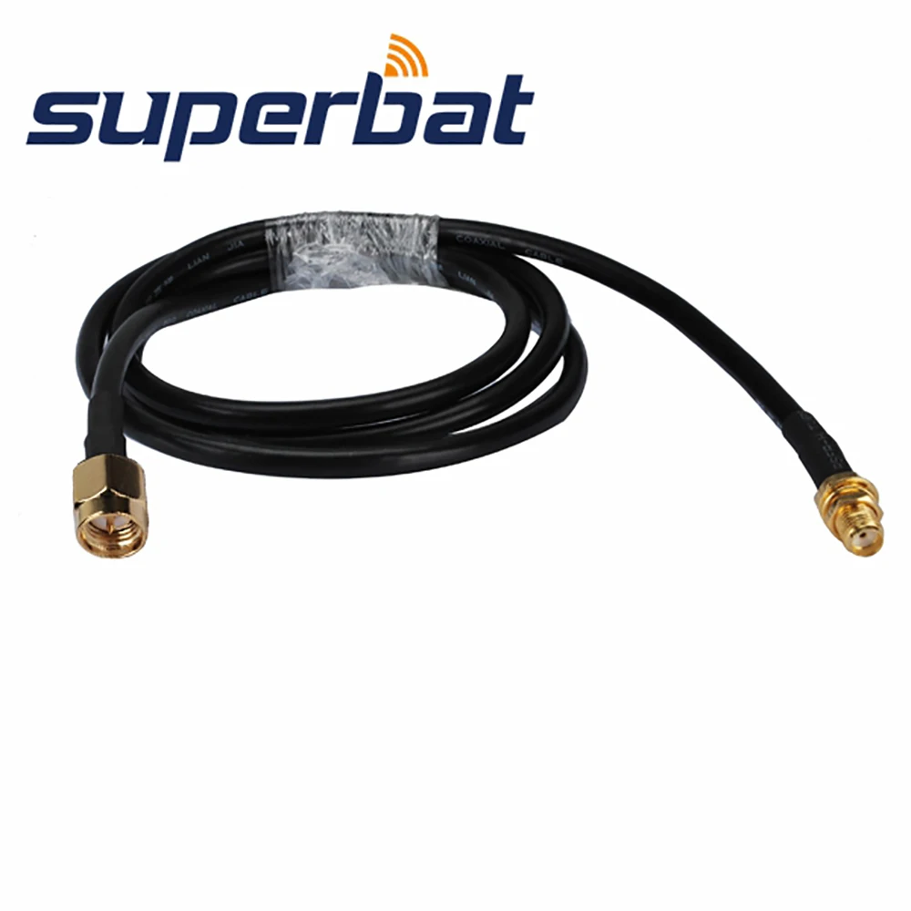 

Superbat SMA BulkHead Female to SMA Straight Male Pigtail Cable LMR195 300cm Antenna Feeder Cable Assembly