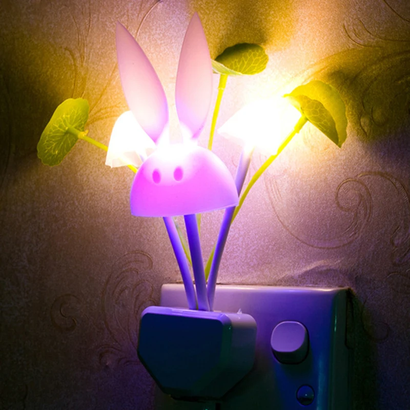 

7 Colors Wall Socket Light Sensor Led Night lights Light-Controlled Led Evening Lamp EU/US Plug AC 220V/110V Bed Lanterna