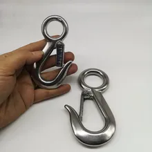 0,2 T/0,5 T 304 Нержавеющая сталь круглый глаз поднимаясь карабин брюки-карго кнопки крюкового крана молния оборудование для морской такелажи аксессуары
