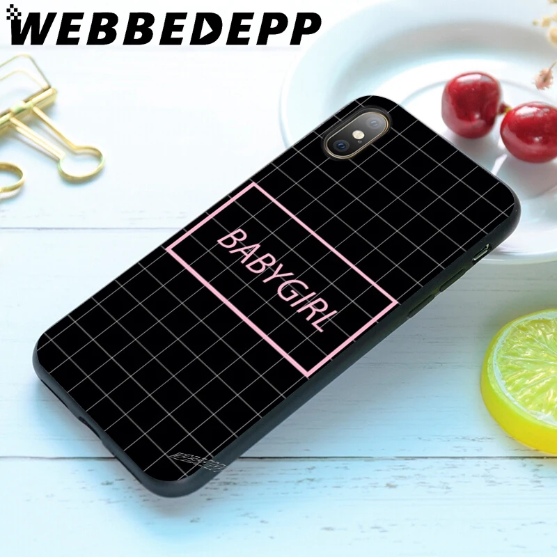 Мягкий чехол WEBBEDEPP BABYGIRL с цитатами для iPhone 5 5S 6 6S 7 8 Plus X XS 11 Pro Чехол для MAX XR