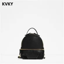 Kvky 2017 новые модные школьников рюкзак Винтаж Кожа PU женщин сумки на плечо Mochila Escolar Bolsas feminina