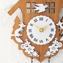 Настенные часы пейзаж «Сельский сад» бамбуковый лесной дом животное Cuckoo птица украшение с лисицей аксессуары современное новое поступление настенные часы