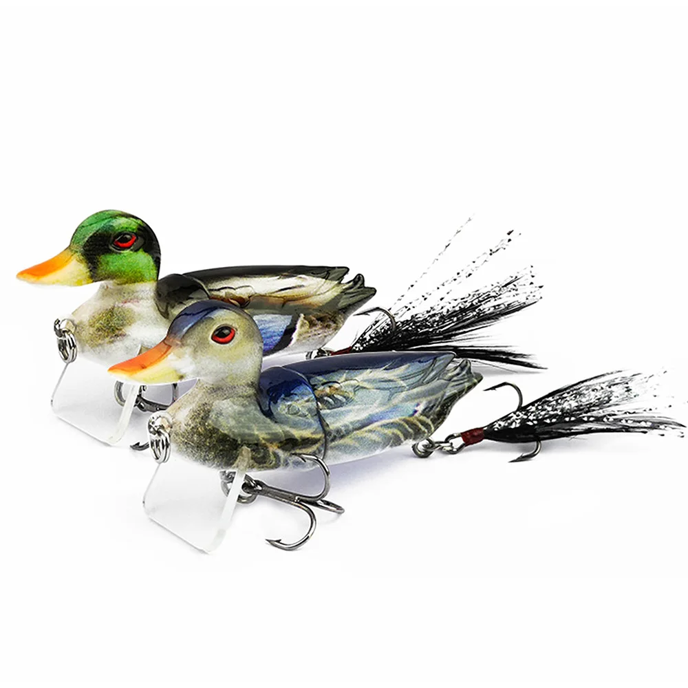  MrY 3D Duck Fishing Lure Baits Swim Baits Fishing Tackle Tools with Hooks