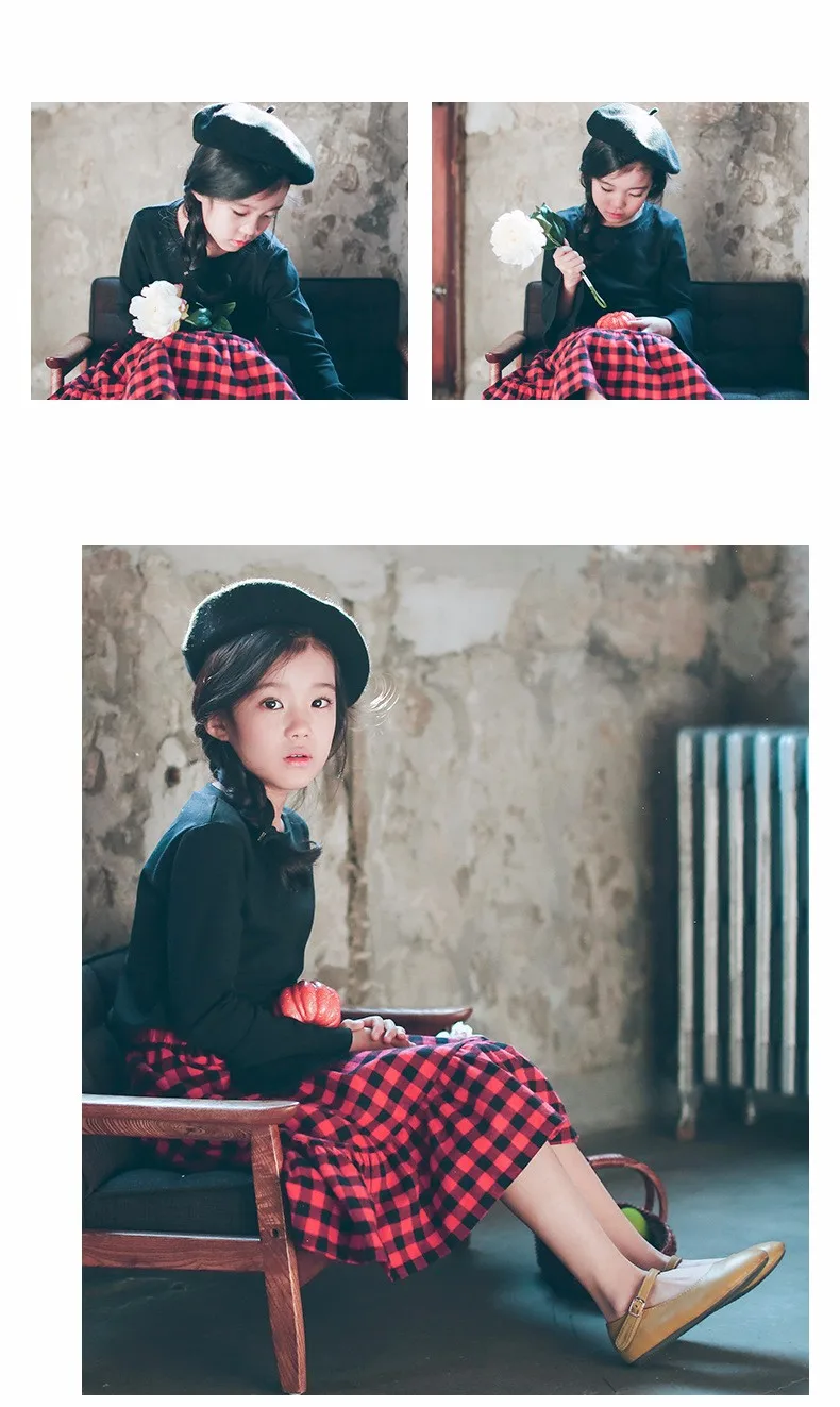 England style long skirts for baby teenage girls red plaid pleated skirt girl 2017 new spring autumn winter children clothing 5 6 7 8 9 10 11 12 13 14 15 16 years old little big teenage girls pleated skirts for kids (16)