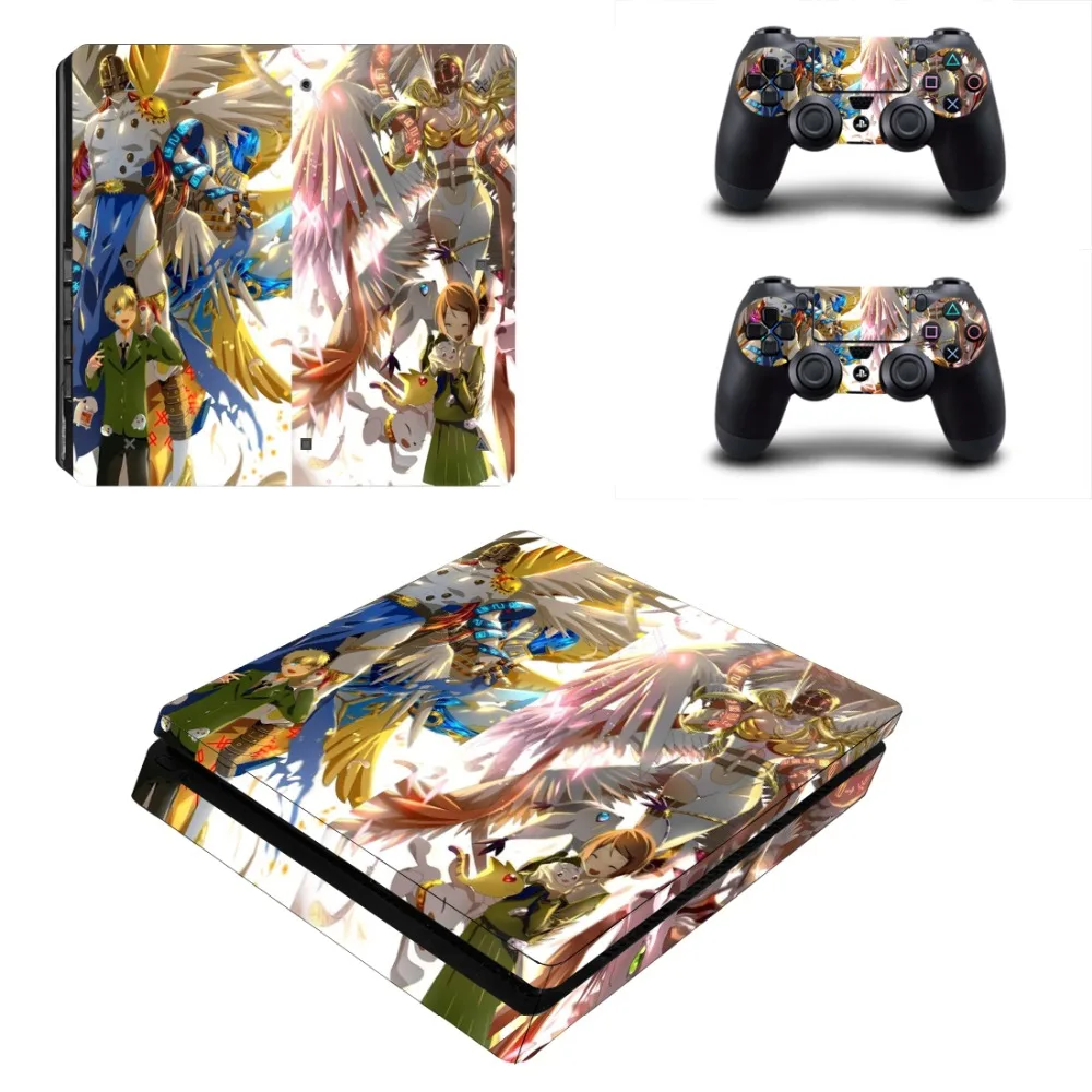 Digimon Adventure Digital Monsters PS4 Slim Skin Наклейка для PlayStation 4 консоль и контроллер наклейка