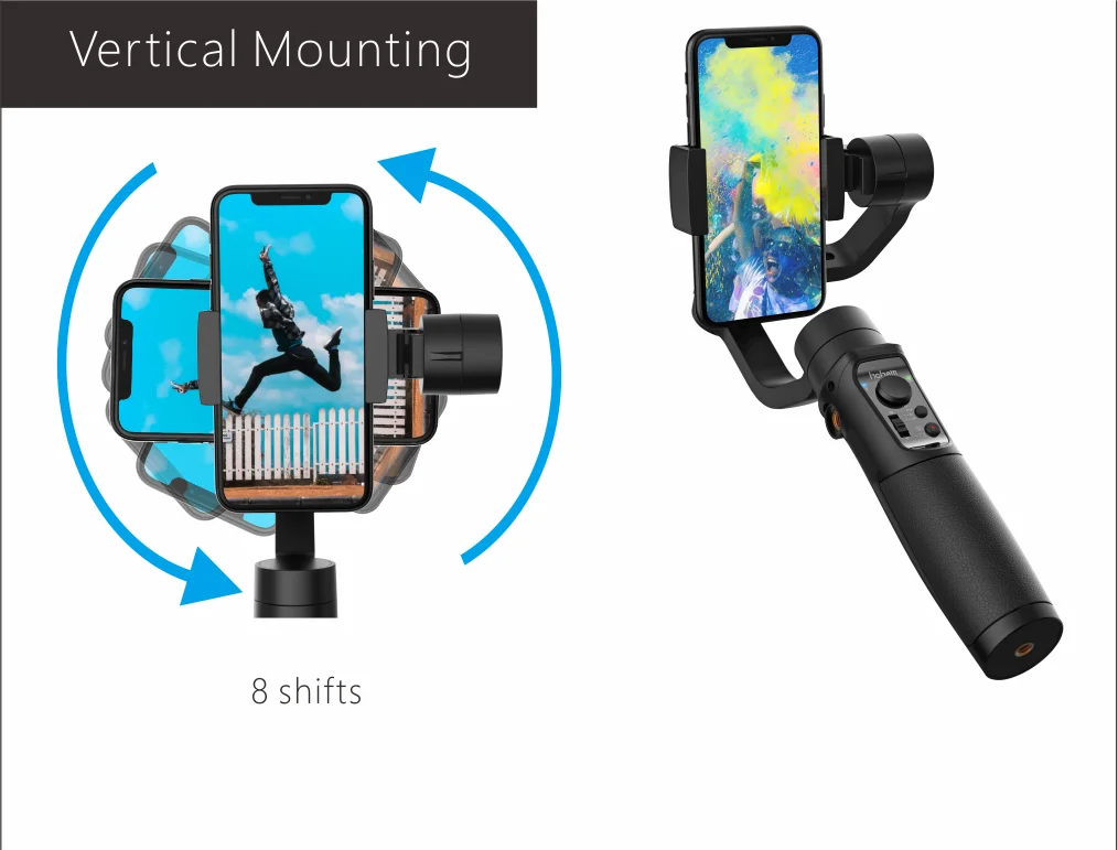 Hohem iSteady мобильный+ плюс 3-осевой ручной смартфон Gimbal стабилизатор для iPhone Andriod huawei samsung смартфонов Gopro