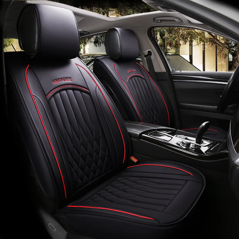 W x 20.5 L negro Coj/ín del asiento de coche CONMING Asiento de autom/óvil de carb/ón de le/ña Asiento de interior de autom/óvil Asiento de cuero de PU y cubierta de carb/ón de bamb/ú de la cubierta 19.7