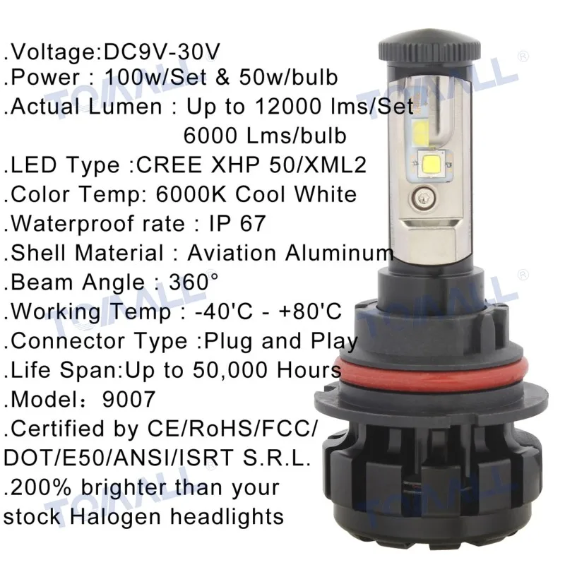 9007 CREE LED Headlight