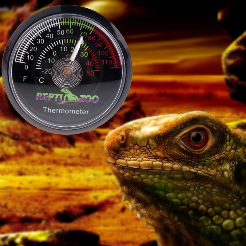 

Reptile Tortoise Thermometer Temperature Meter Analog Gauge Vivarium Rearing Box Mar28