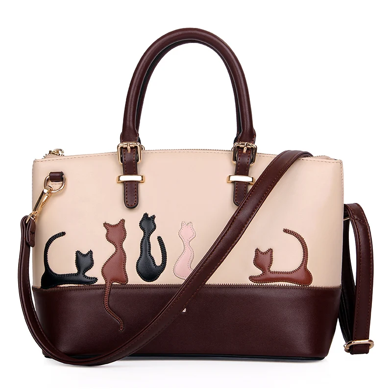 Fzmbai Women Cute Cat Handbag Autumn And Winter Lady Pu Leather Fzmbai Women Cute Cat Handbag Autumn And Winter Lady Pu Leather Brief Bags Fashion S Messenger Bag In Top Handle From Luggage On