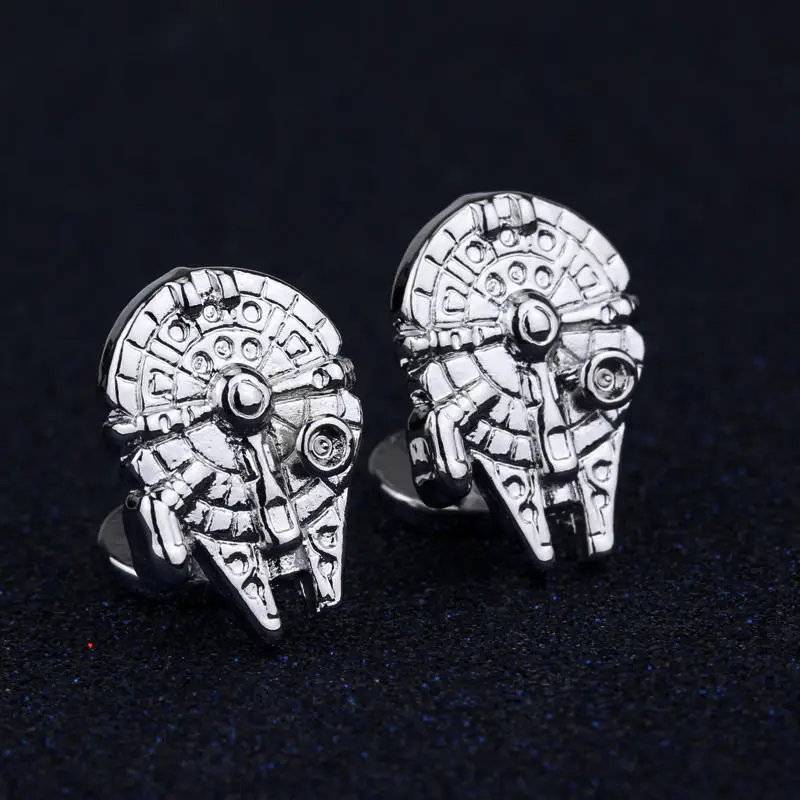 Movie Series Jewelry Star Wars Vintage Fighter Warship Cufflinks For Mens Frensh Shirt Cuff Buttons for Fans Souvenirs Gifts | Украшения и