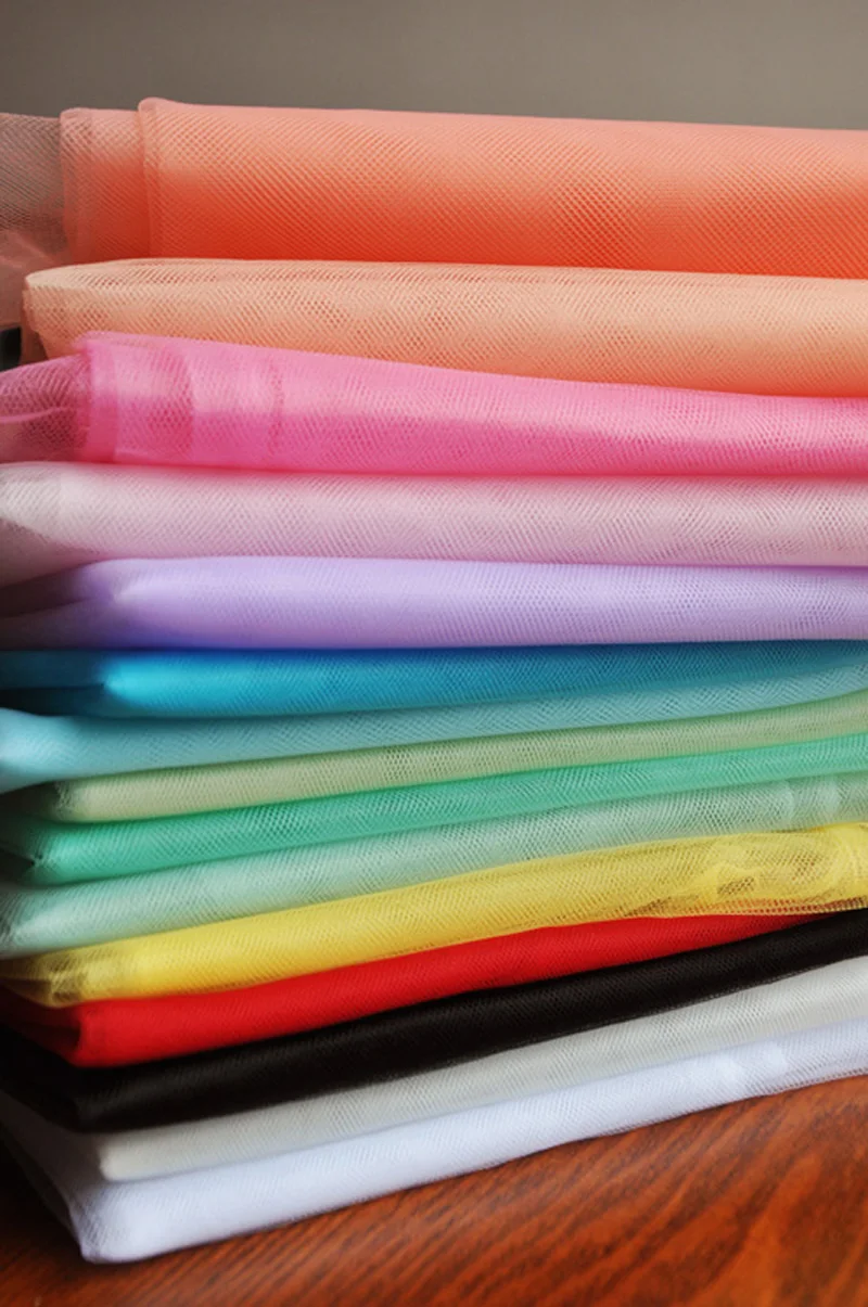 

150cm*5m/Lot hard Net Yarn Encryption Gauze Polyester Mesh Tulle Fabric DIY Sewing Tutu Party Wedding Dress Patchwork