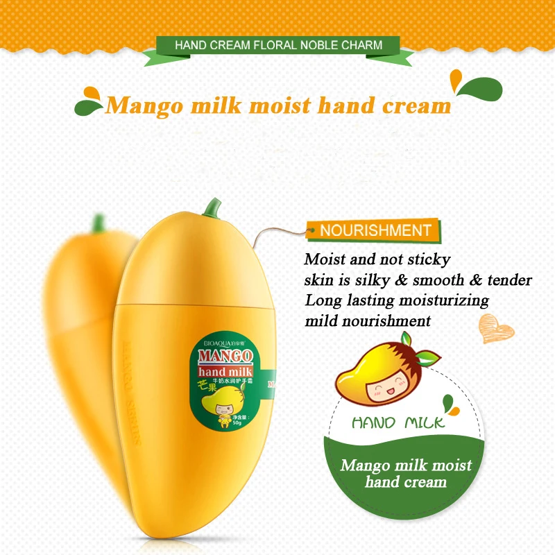 Крем для рук и ногтей BIOAQUA с молоком манго|bioaqua hand cream|hand creamskin care |