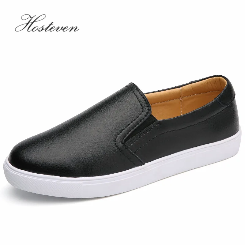 

Hosteven New Spring Autumn Women's Shoes Loafers Genuine Leather Flats Shoes Female Casual Flat Woman Leather Black Footware