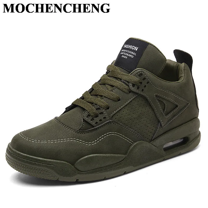New Men Lace up Casual Shoes with Air Shock Cushion Sneakers Breathable