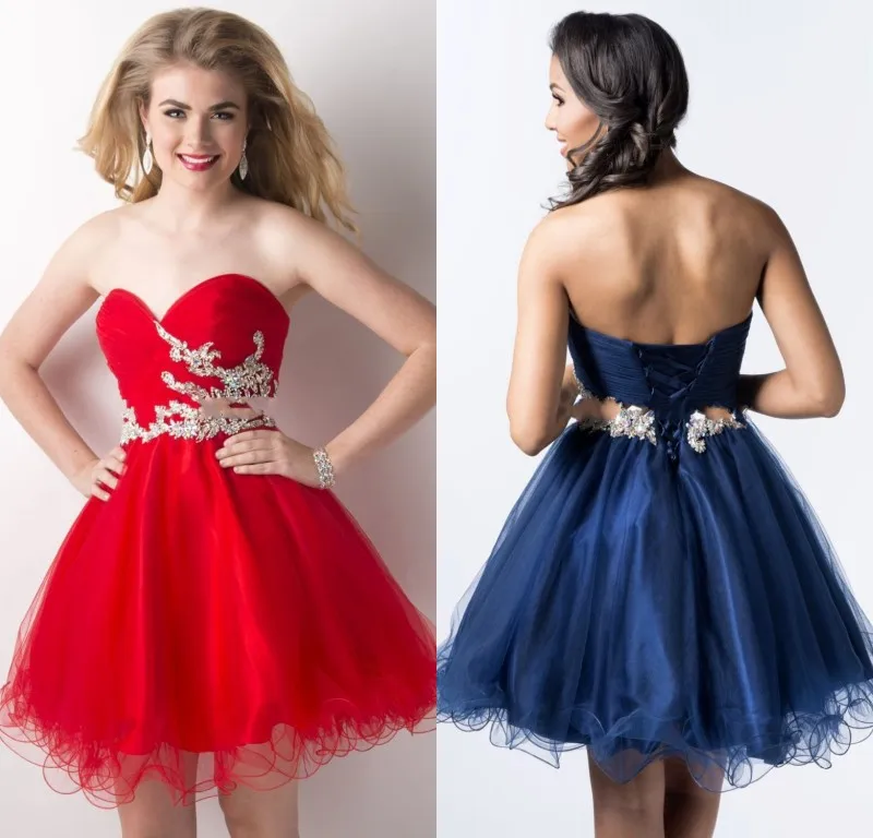 Mejor 2015 de la graduación vestidos para corto roja del partido del baile rebordeó flag|dress marketdress high heel shoes -