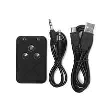 Беспроводной Bluetooth 4,2 передатчик приемник 2 в 1 адаптер стерео аудио для ТВ автомобиля динамик музыка мм с 3,5 мм аудио кабель