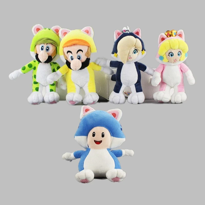 5 Jouets En Peluche Super Mario Chat Luigi Princesse Wario Super Mario Bros Jouets En Peluche Aliexpress