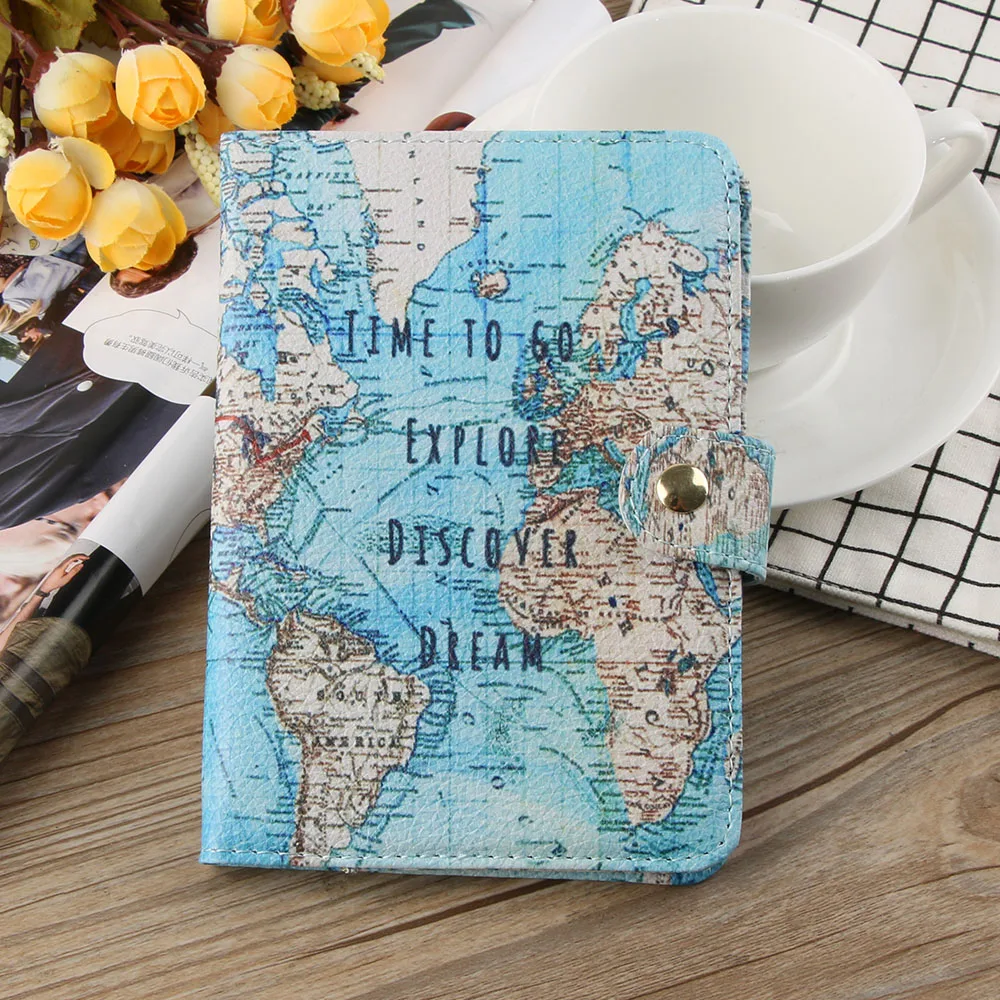 

Flamingo Pineapple Printed Passport Holder Covers Unisex PU Leather Blocking ID Card Case Cover Travel Accessories