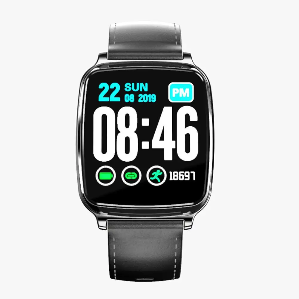 Умные часы M8, водонепроницаемые, модные, для фитнеса, сердечного ритма, кислорода в крови/давления, 1,3 дюймов, цветной сенсорный экран, спортивные часы - Цвет: Black