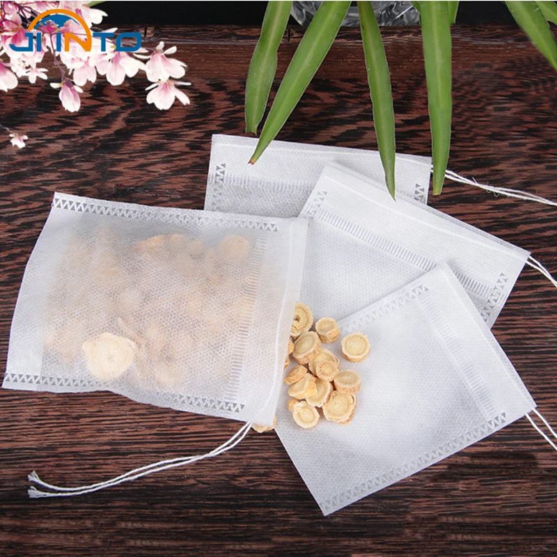 

FoodyMine 200PCS Tea Bags 5.5 x 7 CM Popular Healthy String Heat Seal Filter Paper Herb Loose TeaBags Tea infuser Strainer