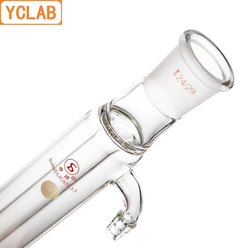 YCLAB 400mm 24/29 Condenser Pipe with Coiled Inner Tube Standard Ground Mouth Borosilicate Glass Laboratory Equipment