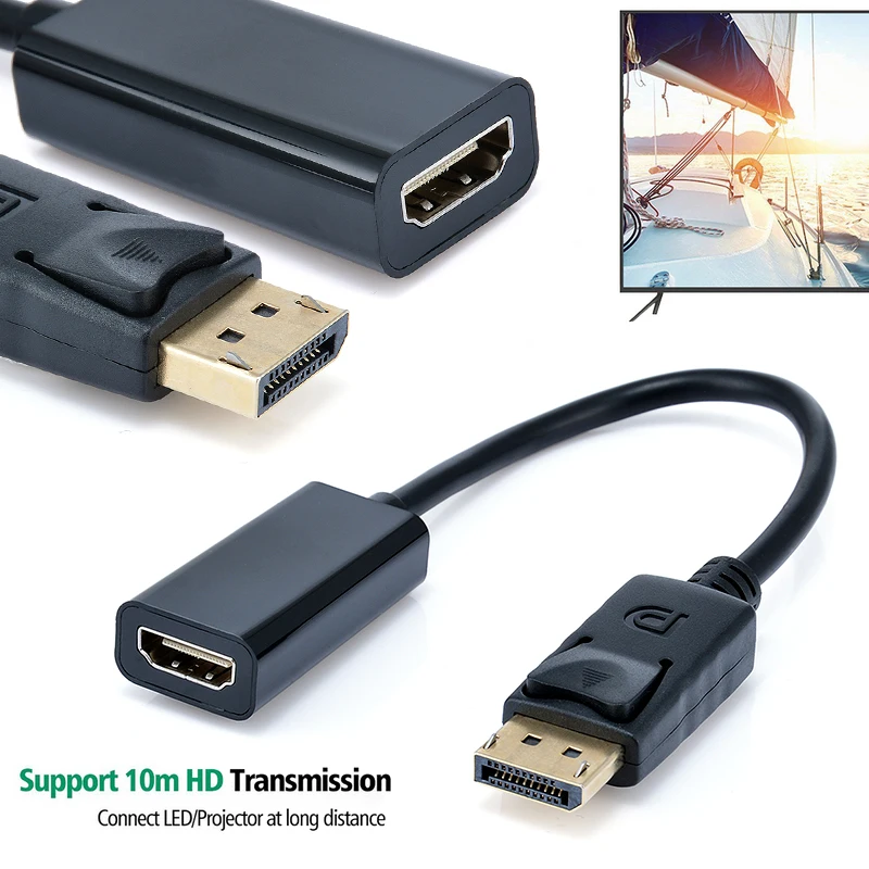 Кабель конвертер для ноутбука Lenovo 1 шт. 20 см 1080 p HDMI|display port to hdmi|display portdisplay |