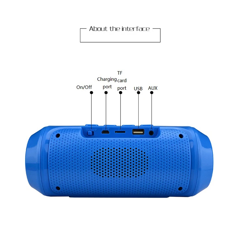 Portable Wireless Bluetooth Speaker Dual Units Stereo Colorful Speaker Lights speaker support FM radio AUX USB TF caixa de som