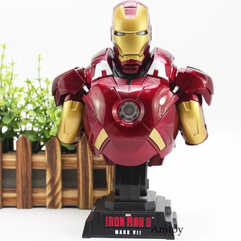 

Super Hero Iron Man Action Figure Iron Man 3 MARK VII Toy with LED Light 23cm KT4552