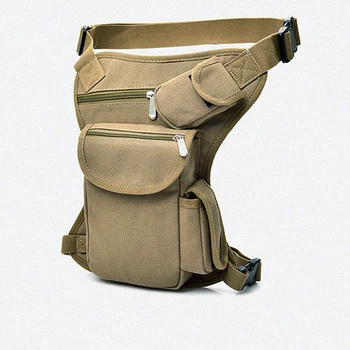 

New Arrival Men Canvas Drop Waist Bags Leg Pack Bag Men Belt Bicycle And Motorcycle Women Money Belt Pack Unisex Work Black Pack