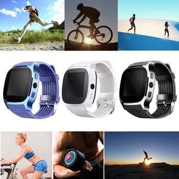 

T8 Bluetooth Smart Wristwatch 1.58" TFT LCD Touch Screen Fitness Tracker Sport Watch Remote Camera Control